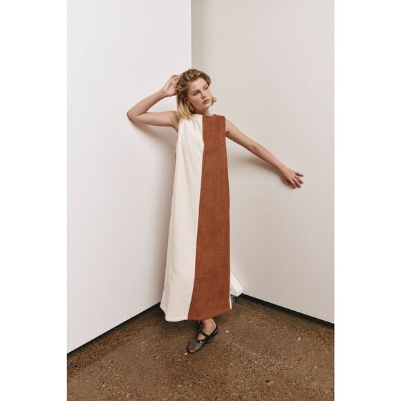 Verge Girl Dresses & Skirts - Verge Girl Anya Midi Dress Splice - 10 - Brown